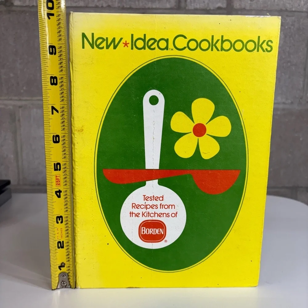 New Idea Cookbooks Vintage Borden Cookbook - Yellow & Green 1970s Style